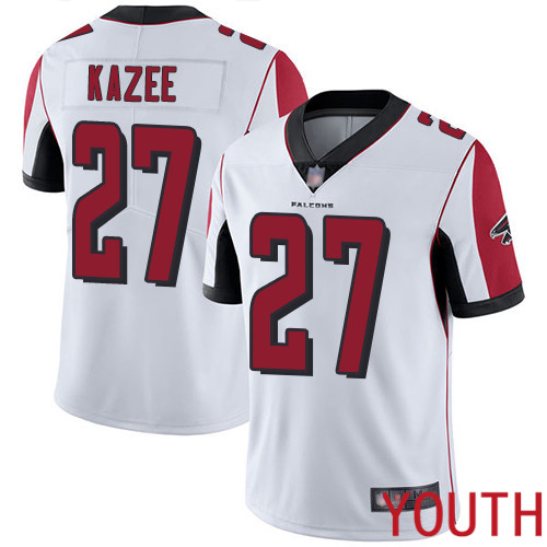 Atlanta Falcons Limited White Youth Damontae Kazee Road Jersey NFL Football #27 Vapor Untouchable->youth nfl jersey->Youth Jersey